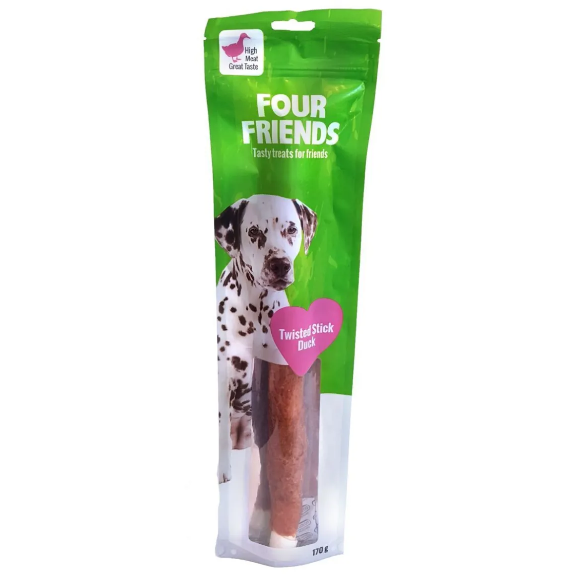 FourFriends Dog Twisted Stick Duck 40 cm