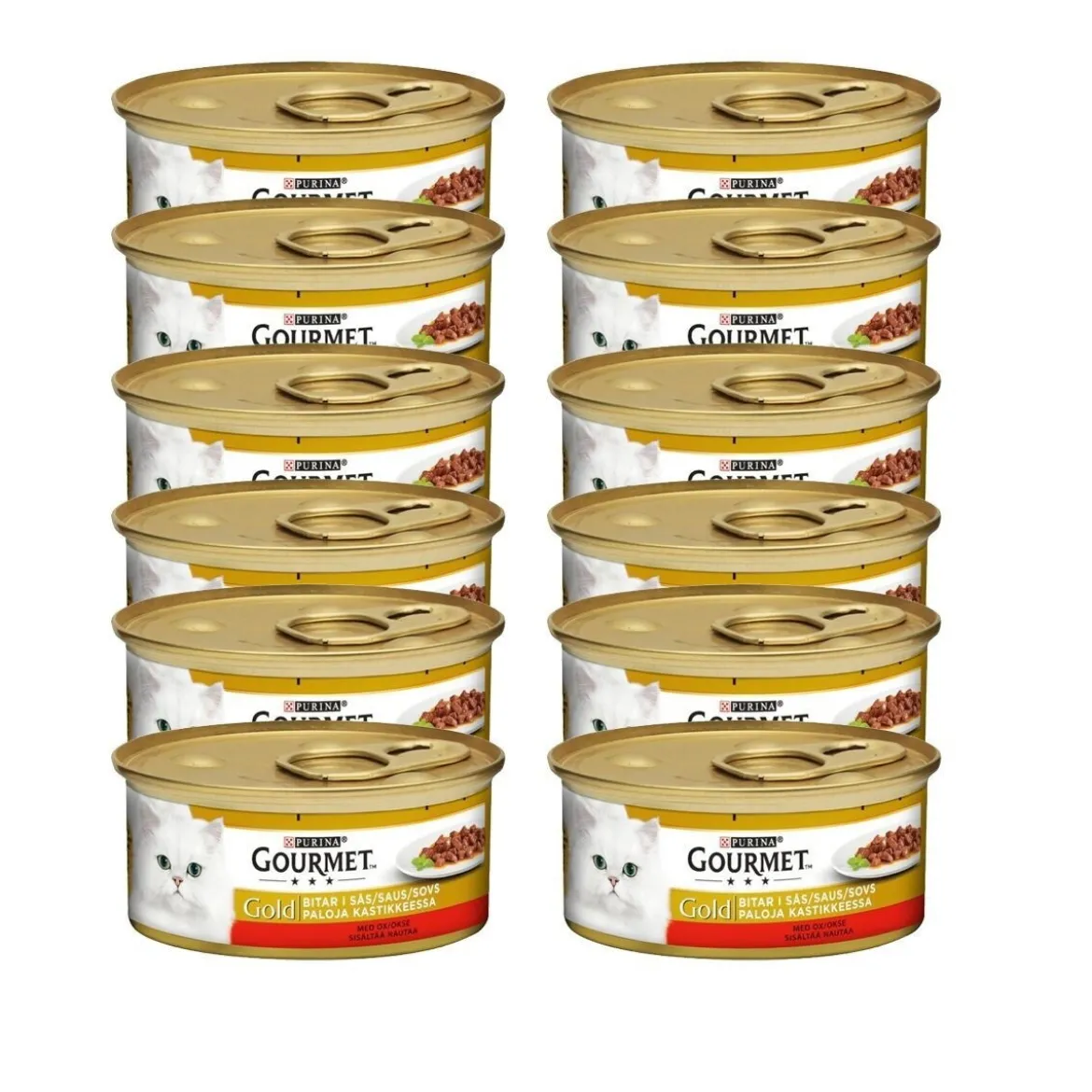 Gourmet Gold Bitar i Sås Oxkött 12x85 g