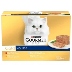 Gourmet Gold Mousse Kött & Fisk 12 x 85 g
