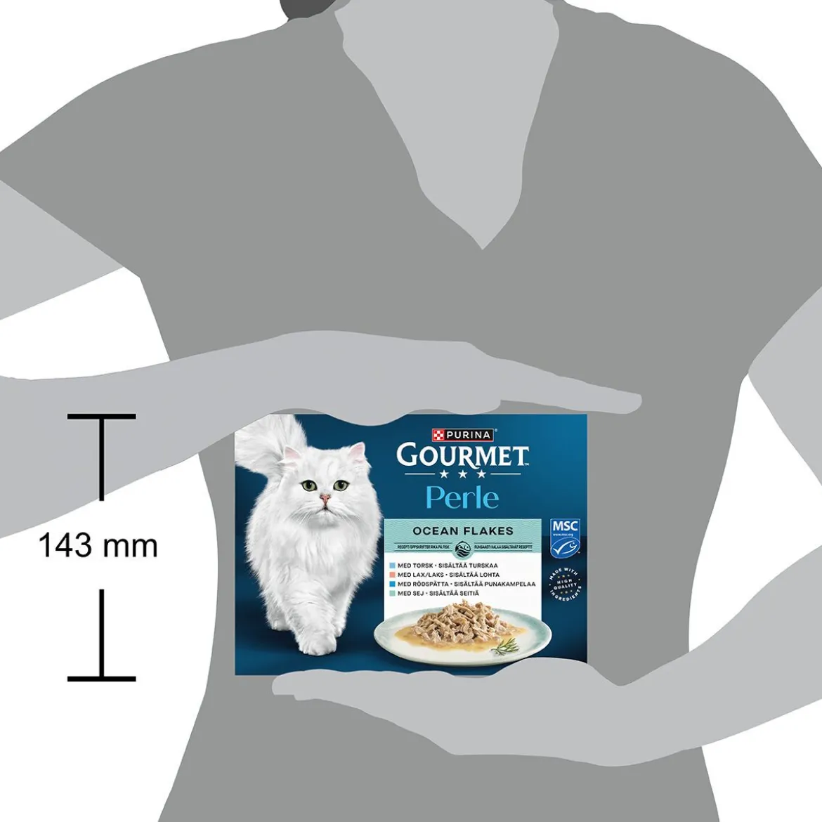 Gourmet Perle Cat Adult Ocean Flakes in Gravy Våtfoder till Katt 8x85 g