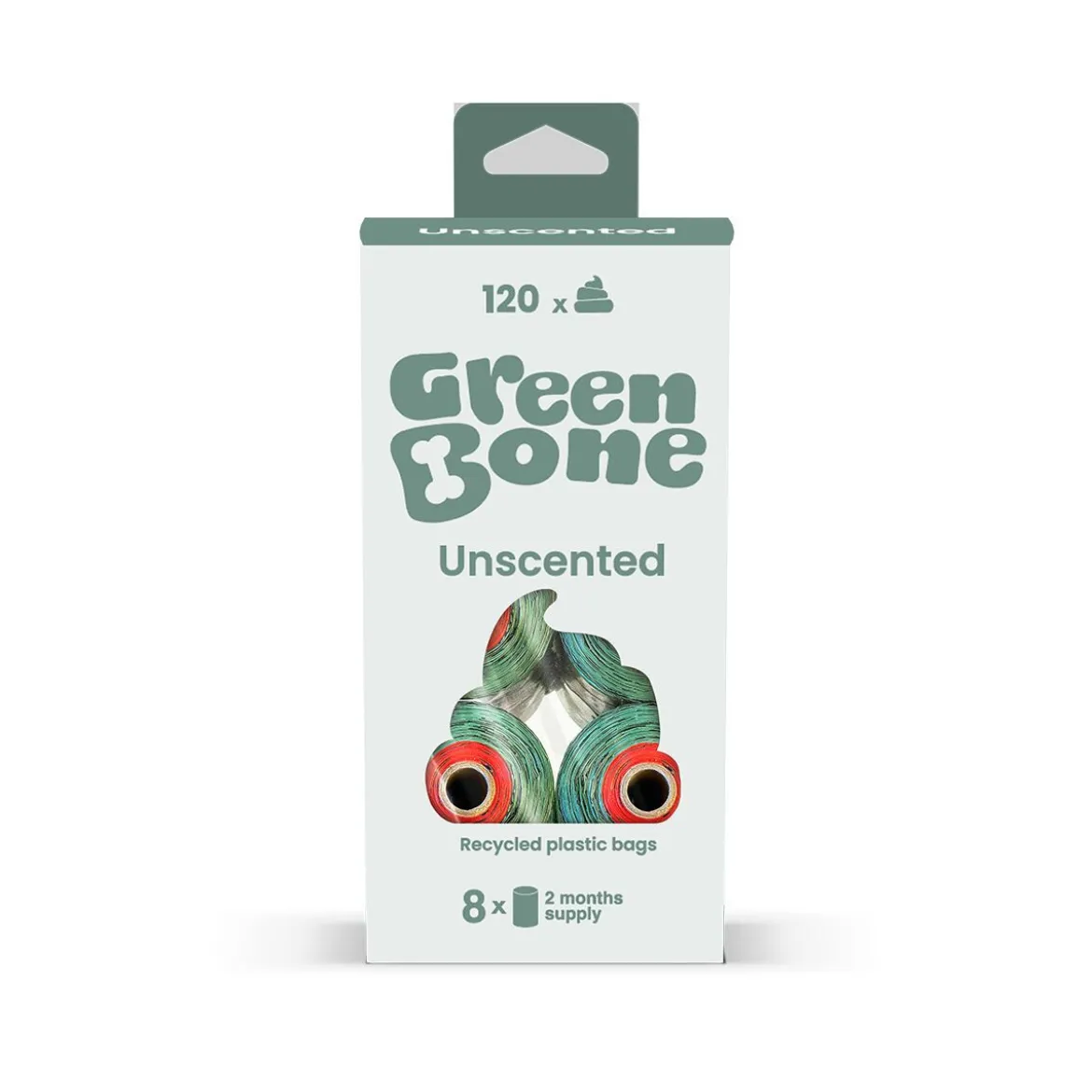 Green Bone Unscented Hundbajspåsar