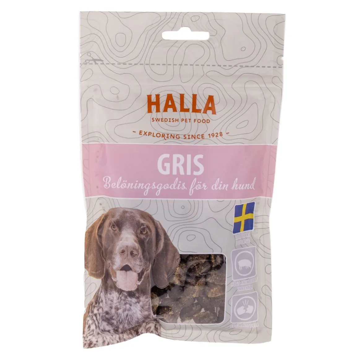 Halla Gris Belöningsgodis för Hund 80 g