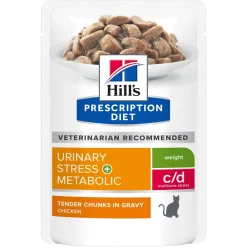 Hill's Prescription Diet Feline c/d Urinary Care + Metabolic Chicken 12x85 g