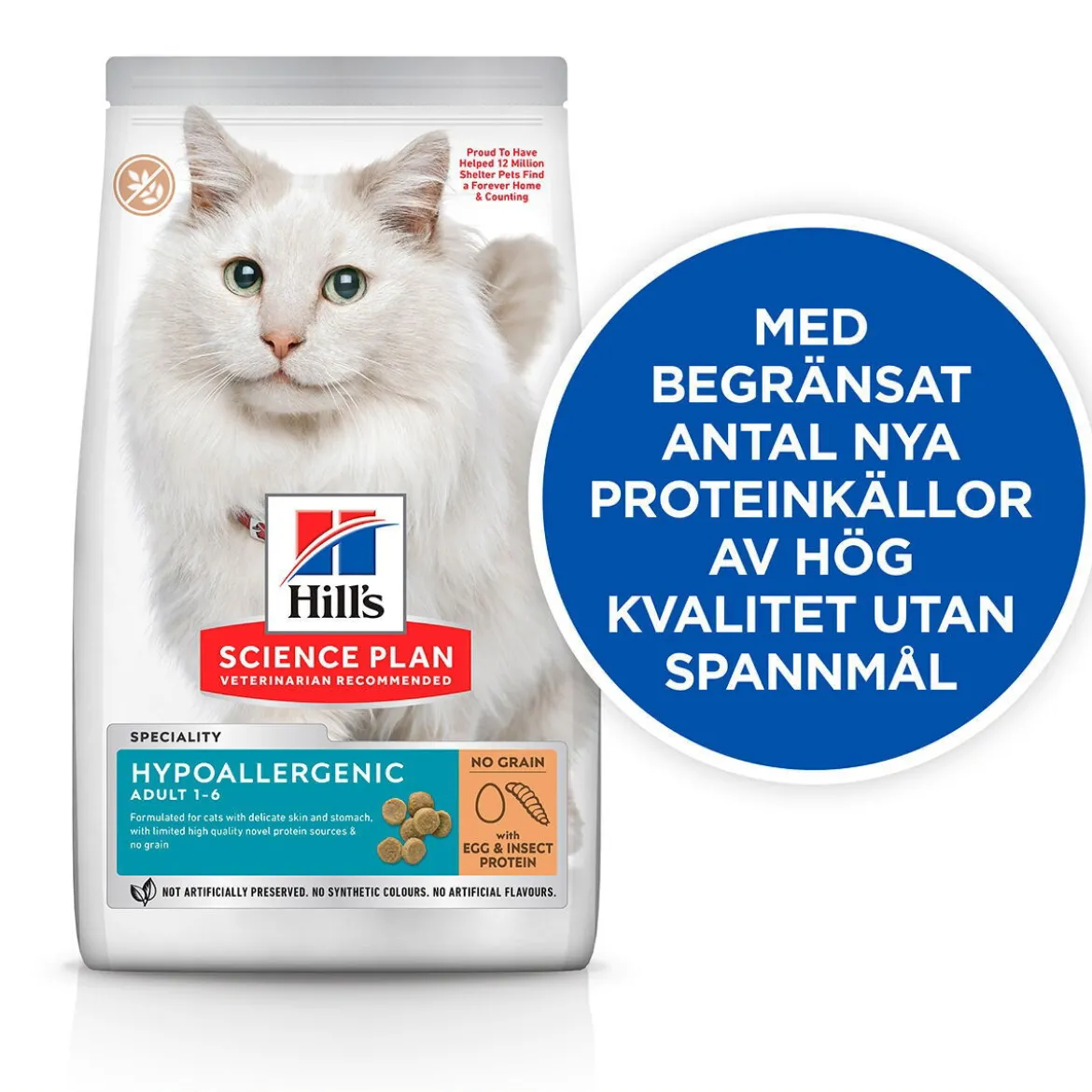 Hill's Science Plan Cat Adult Hypoallergenic Egg & Insect
