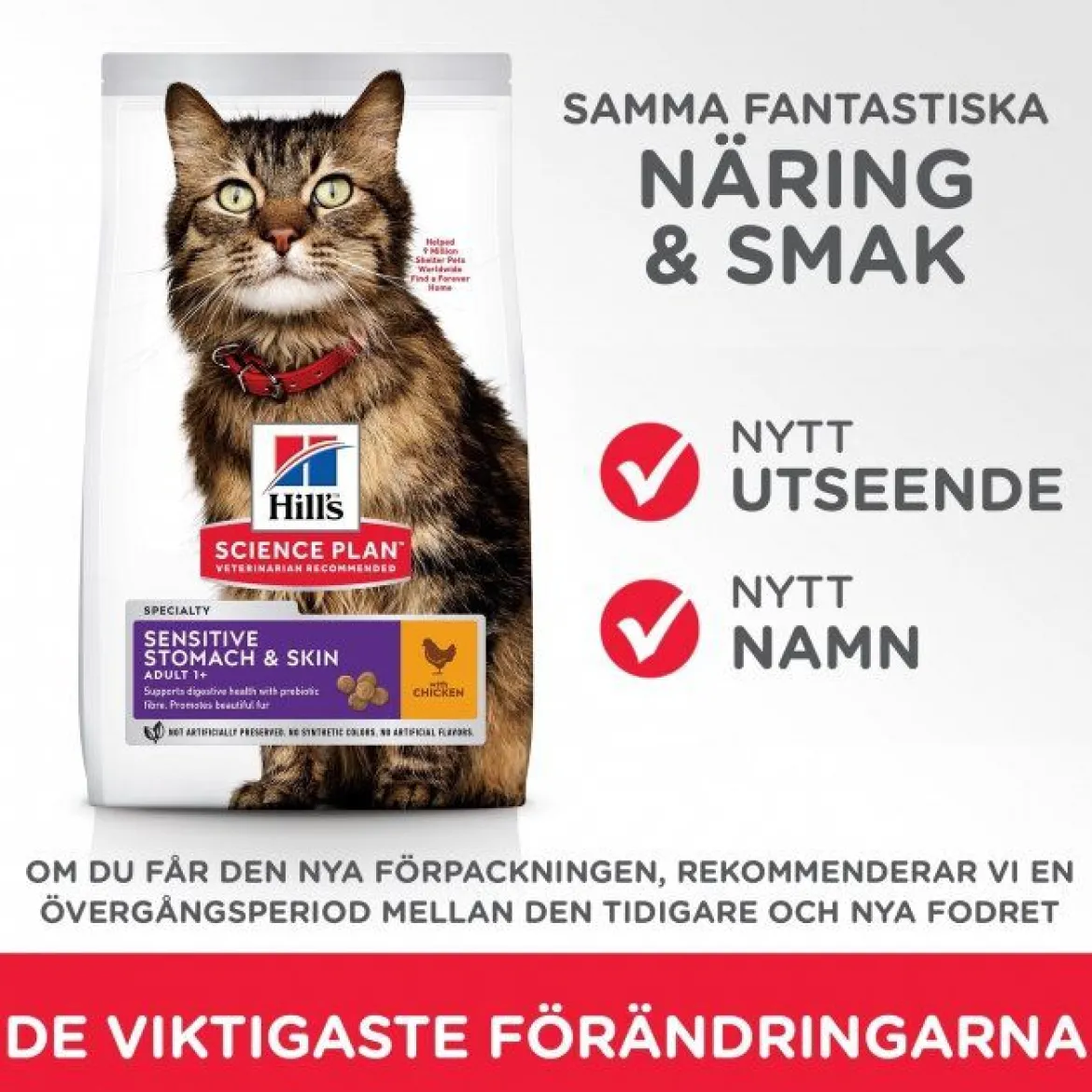 Hill's Science Plan Cat Adult Sensitive Stomach & Skin Chicken