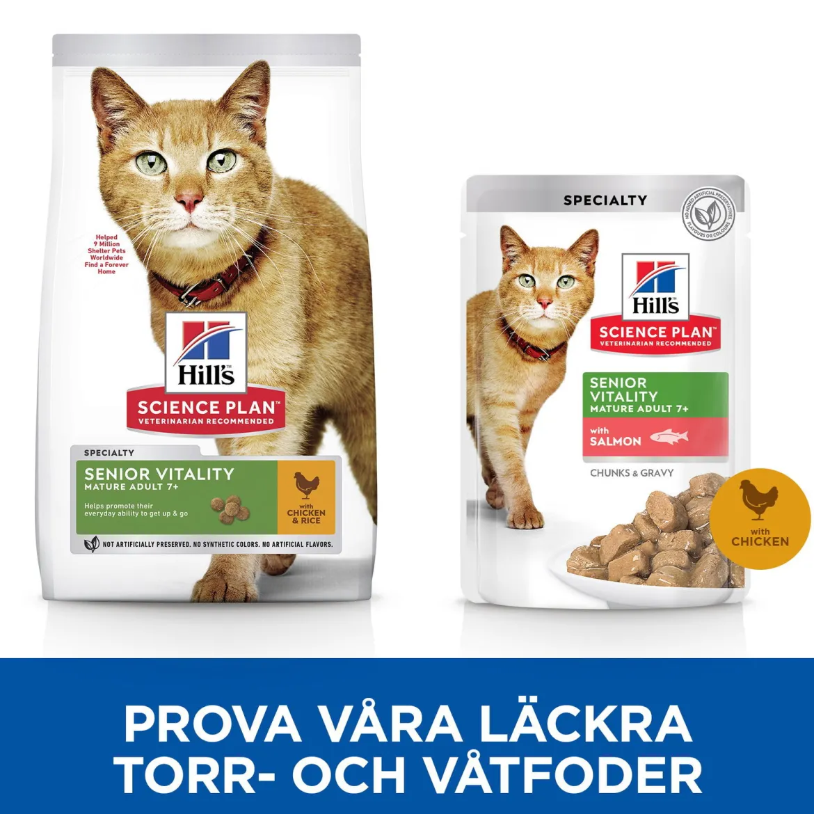 Hill's Science Plan Cat Mature Adult 7+ Senior Vitality Chicken & Rice