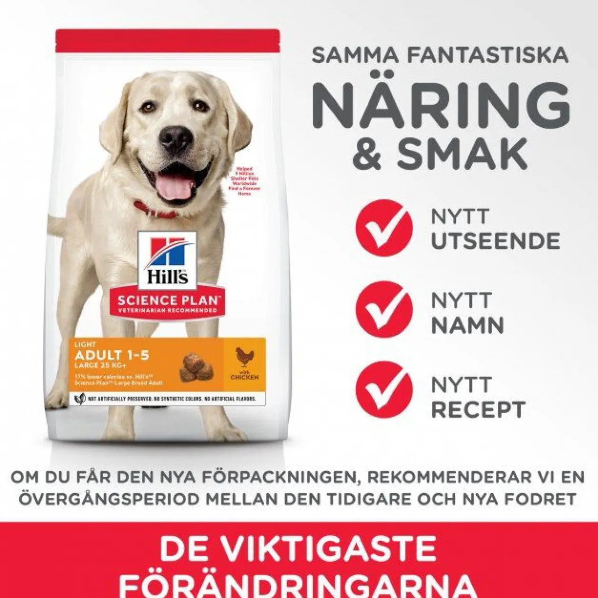 Hill's Science Plan Dog Adult Light Large Breed Chicken