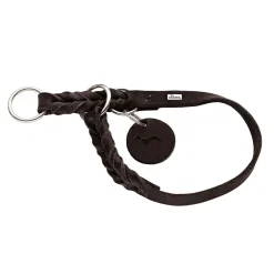 Hunter Solid Education Hundhalsband Halvstryp Mörkbrun