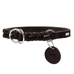 Hunter Solid Education Hundhalsband Halvstryp Mörkbrun