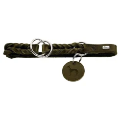 Hunter Solid Education Hundhalsband Halvstryp Grön