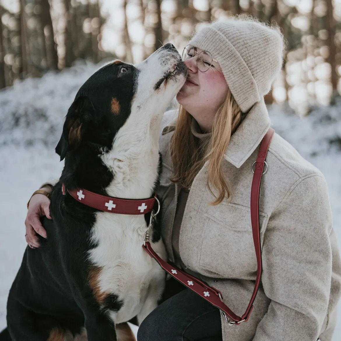 Hunter Swiss Hundhalsband Röd