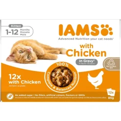 Iams Delights in gravy Multipack Kitten 12x85 g