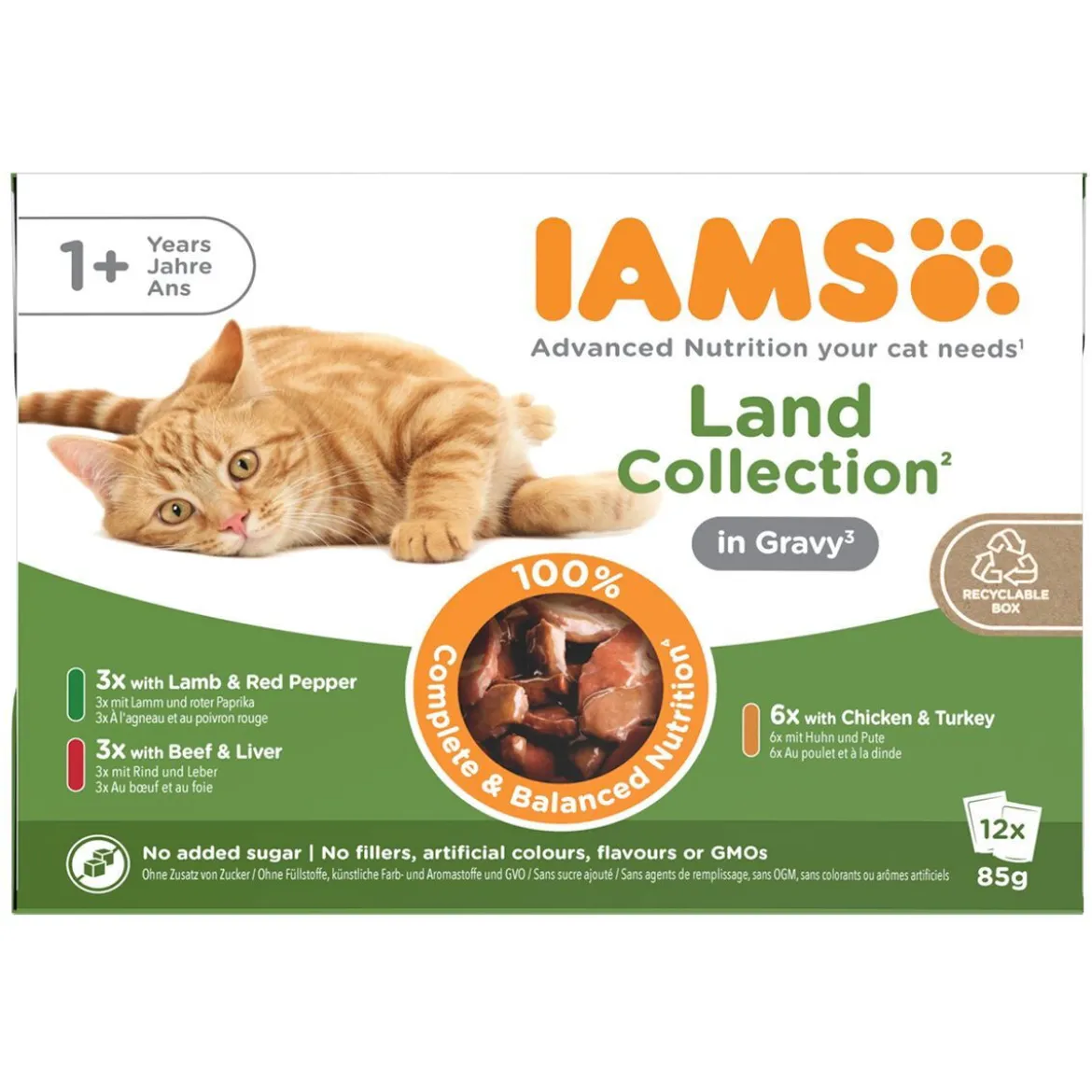 Iams Delights in gravy Multipack Land Collection 12x85 g