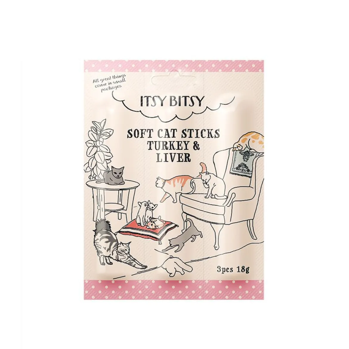 ItsyBitsy Cat Sticks Kalkon & Lever