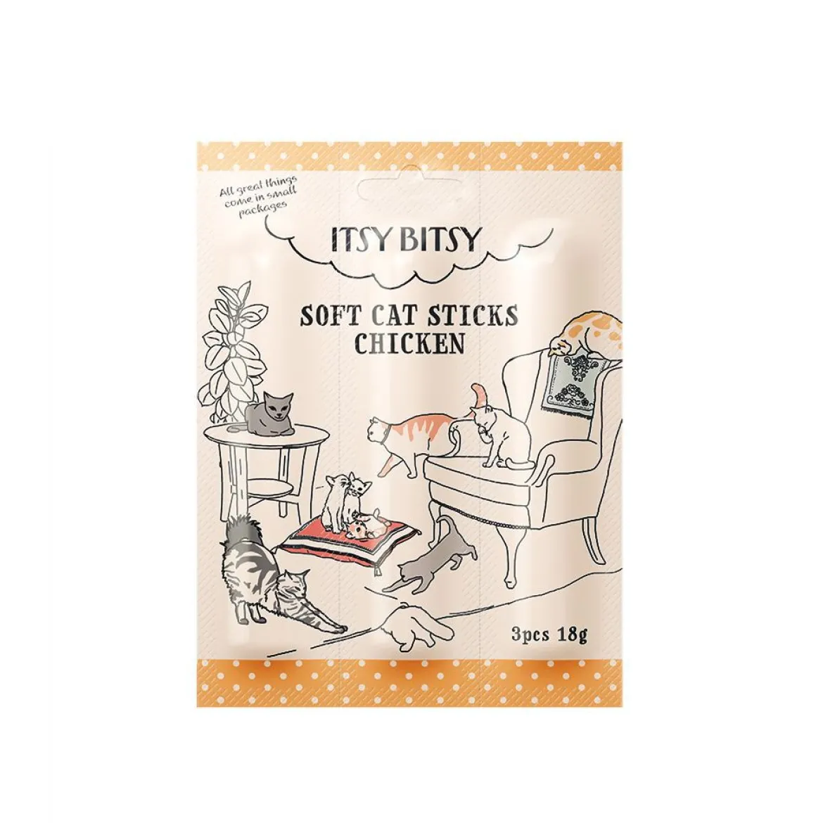 ItsyBitsy Cat Sticks Kyckling