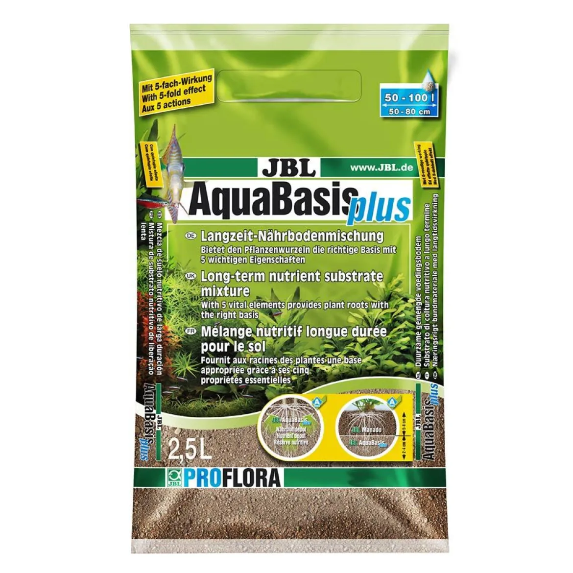 JBL AquaBasis Plus Bottensubstart 2,5 liter