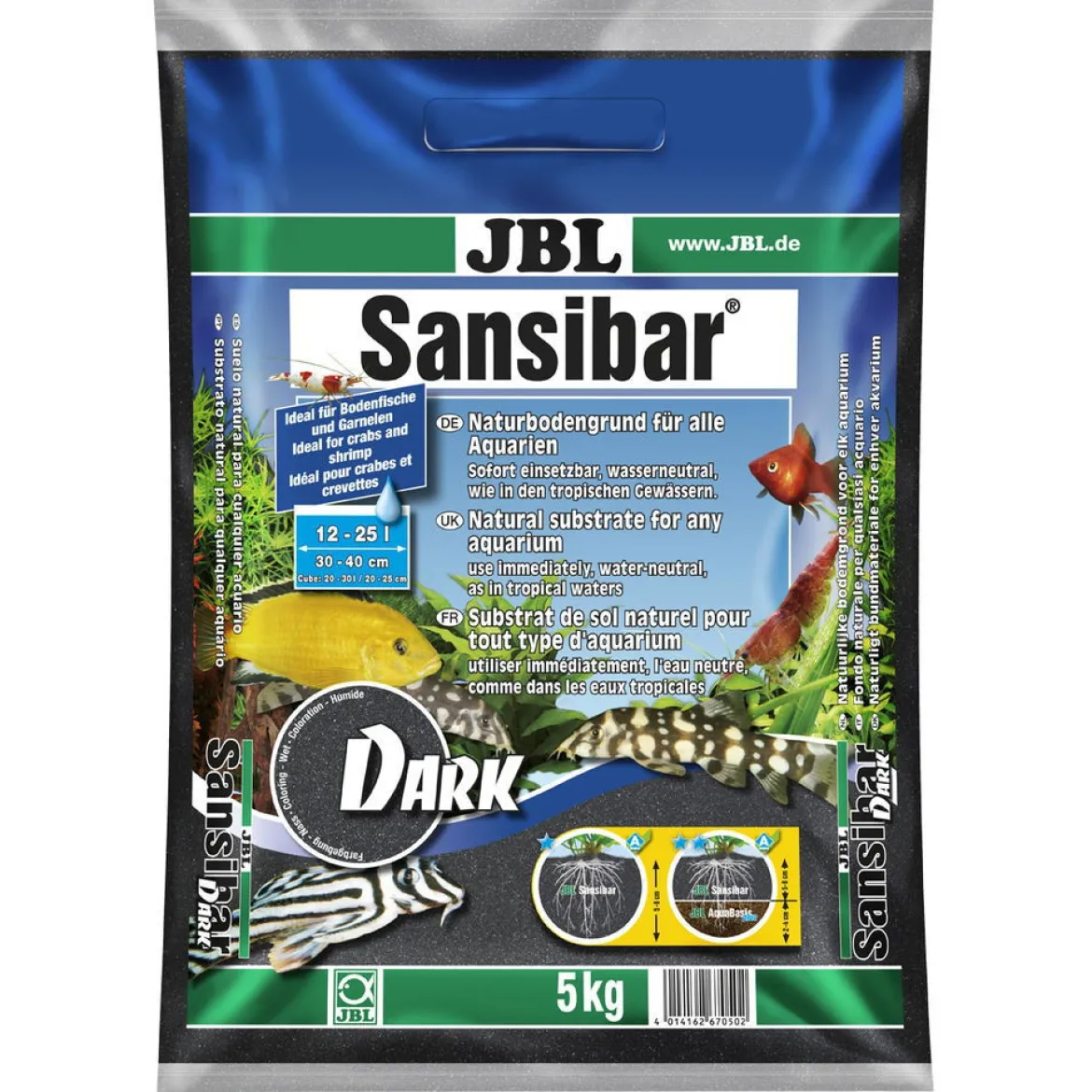 JBL Sansibar Dark Akvariesand 5 kg
