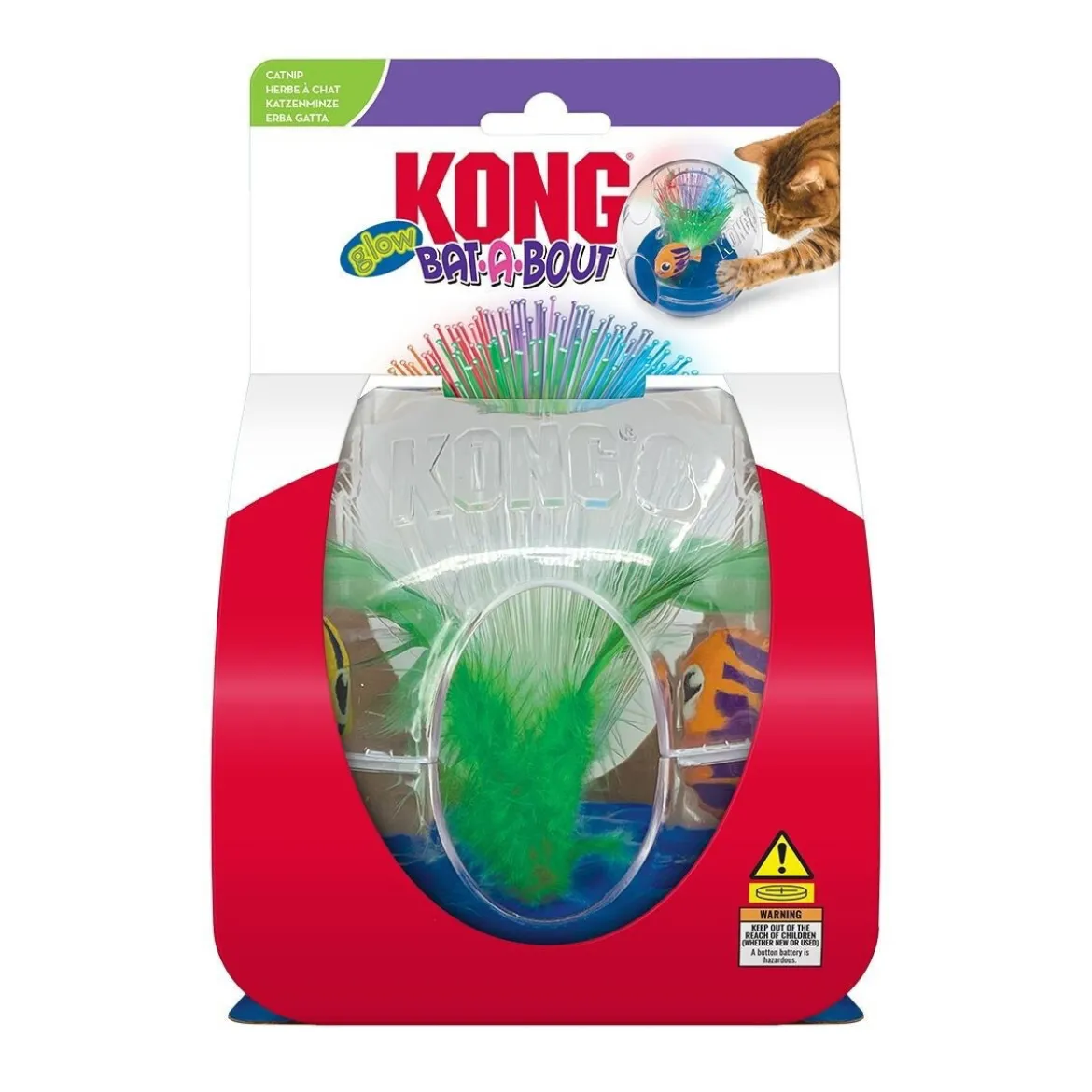 KONG Bat-A-Bout Glow Aquarium Kattleksak