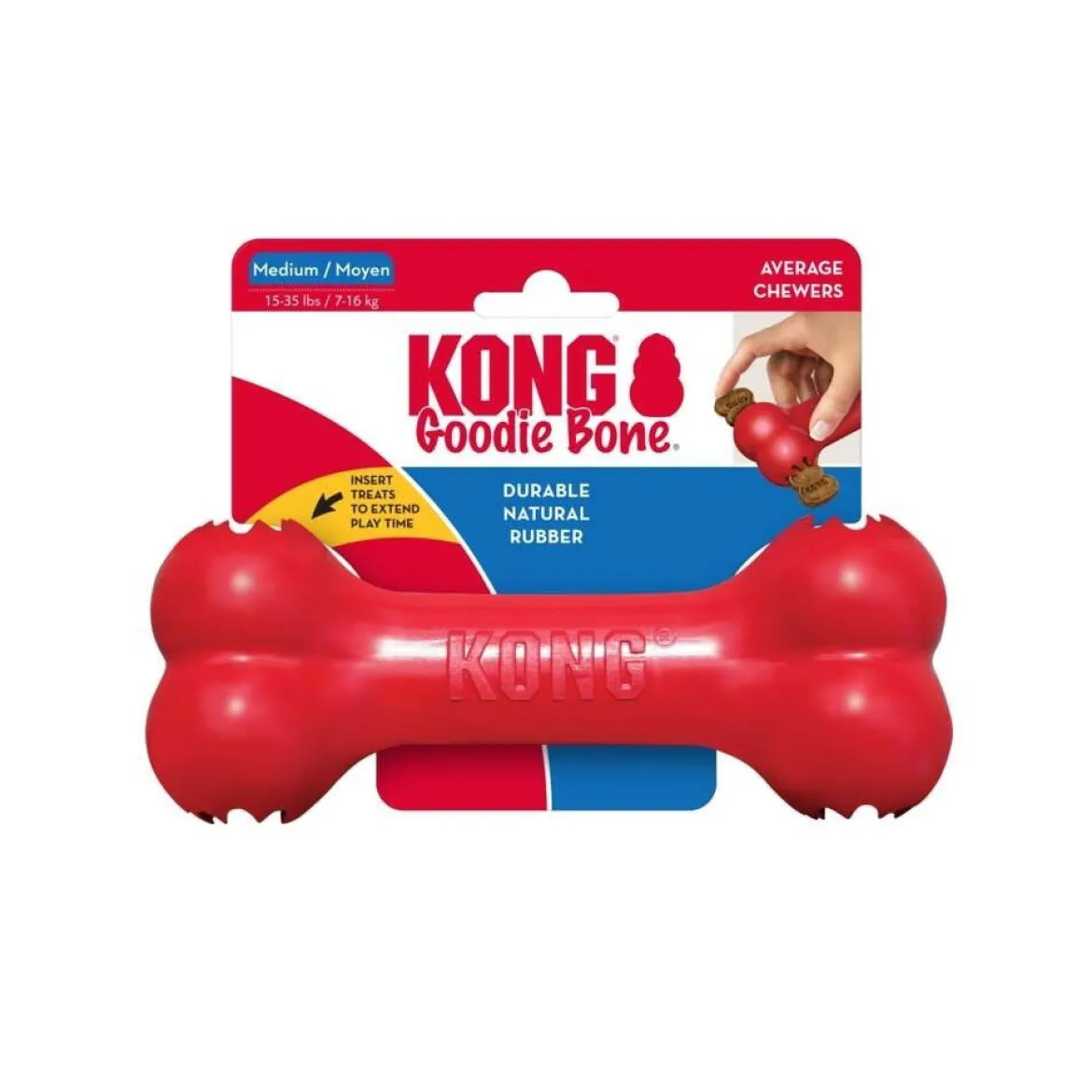 KONG Goodie Bone Röd M 18 cm