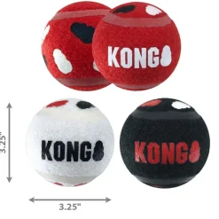 KONG Signature Sport Hundbollar L 8 cm 2-pack