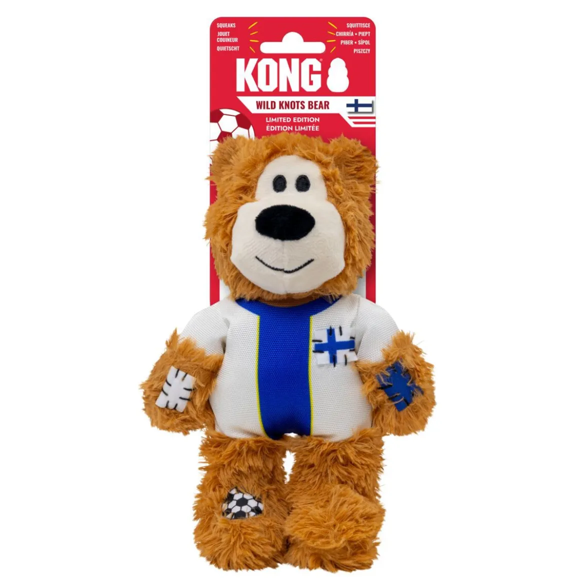 KONG Wild Knots Björn Fotboll Finland Hundleksak
