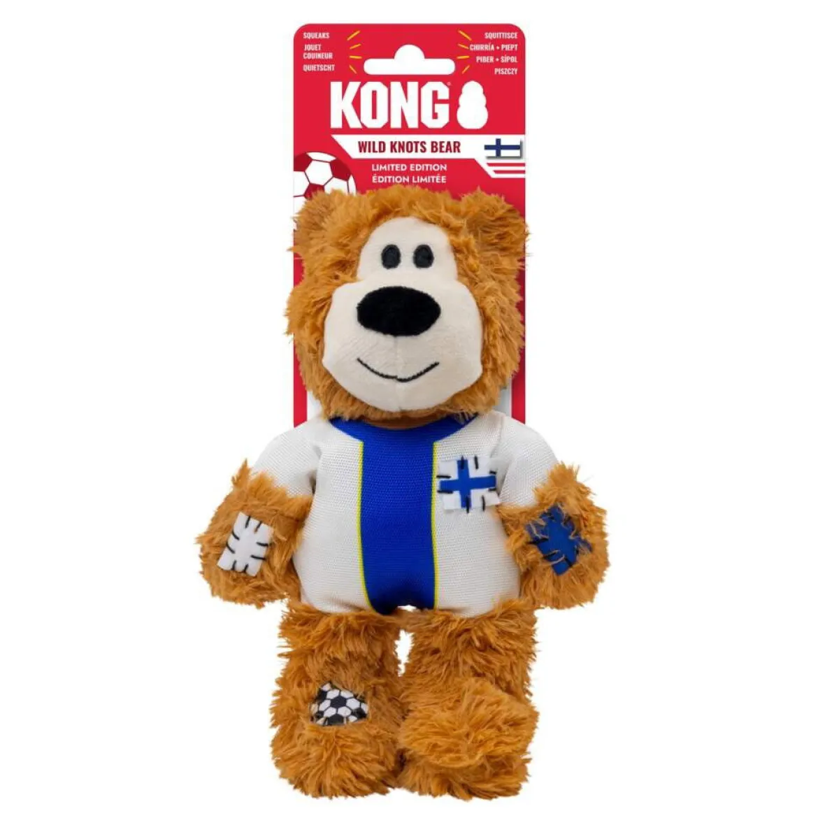 KONG Wild Knots Björn Fotboll Finland Hundleksak
