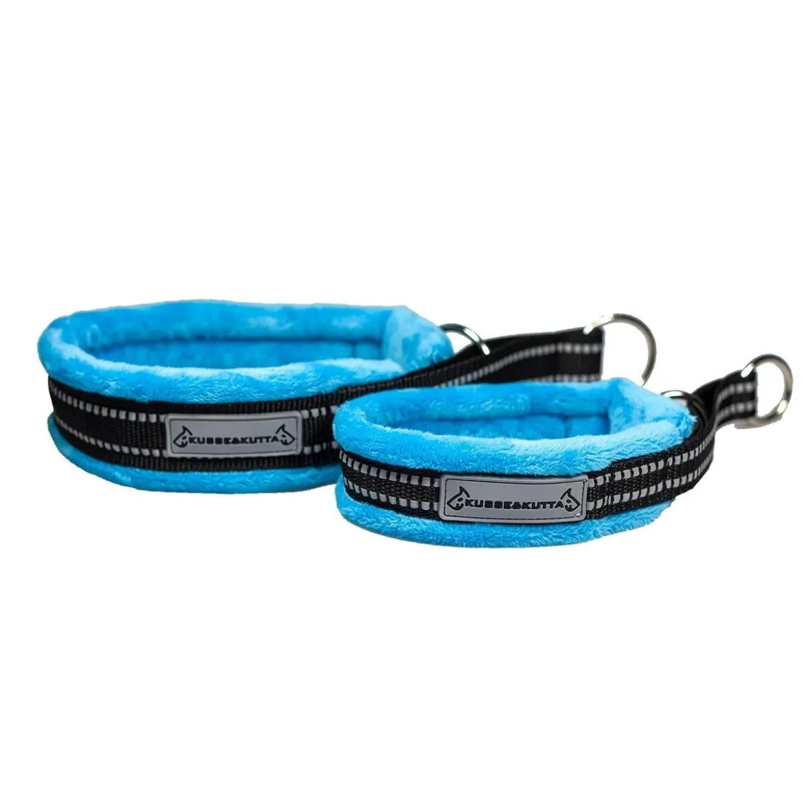 Kusse & Kutta Fluffigt Hundhalsband i Bred Modell Turkos