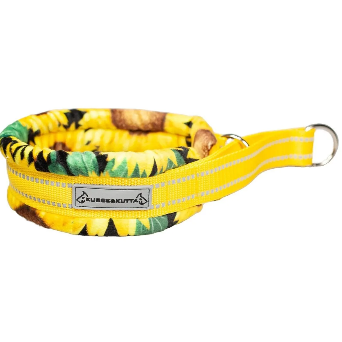 Kusse&Kutta Hundhalsband Bred Modell Solrosor