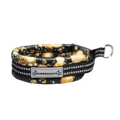 Kusse & Kutta Hundhalsband Vadderat Svart & Guld