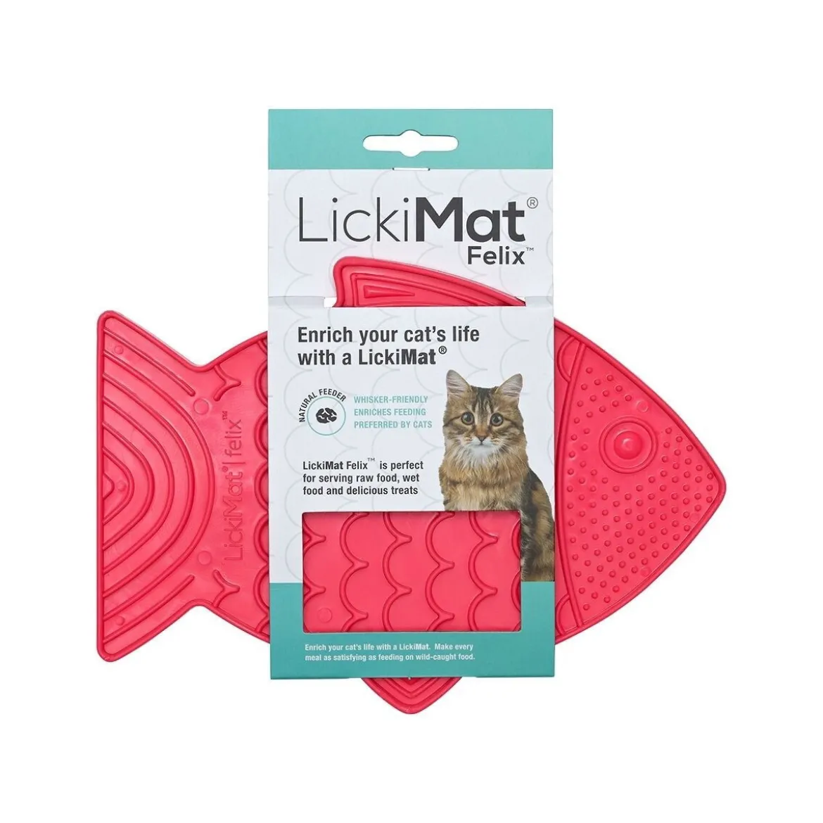 LickiMat Felix Slickmatta till Katt Rosa