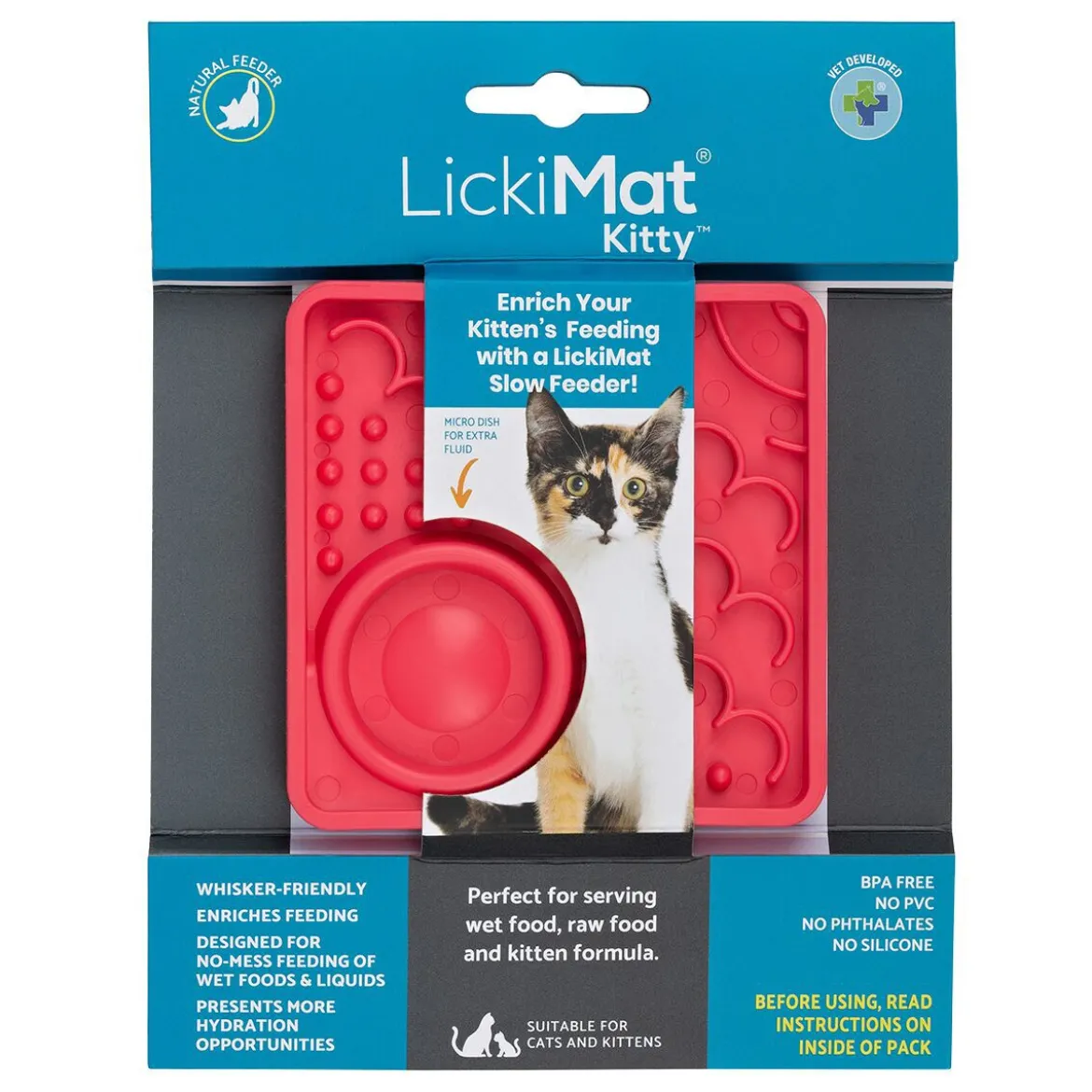 LickiMat Kitty Slow Feeder till Kattunge