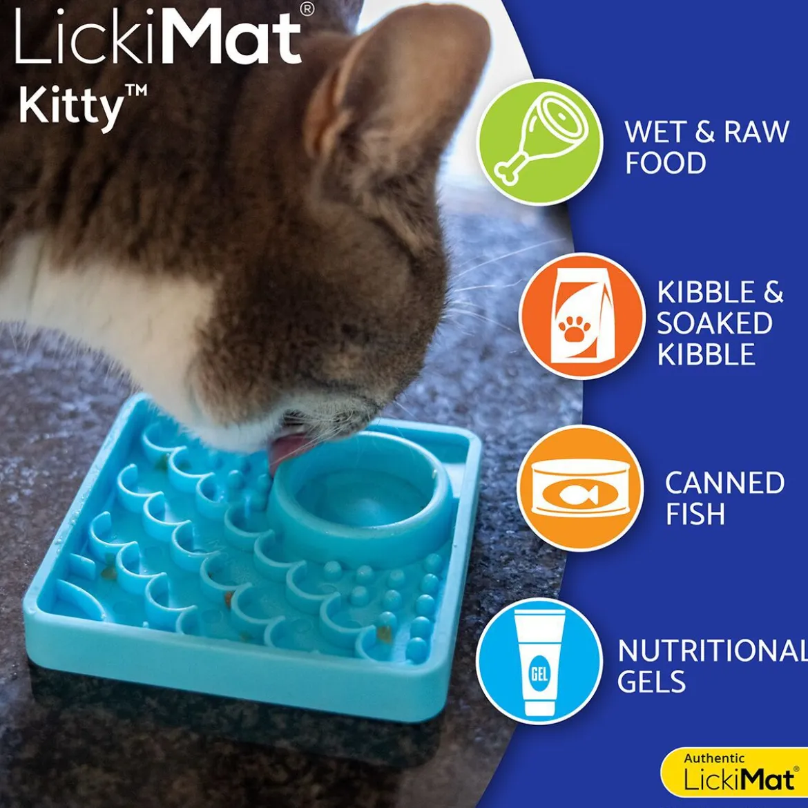 LickiMat Kitty Slow Feeder till Kattunge
