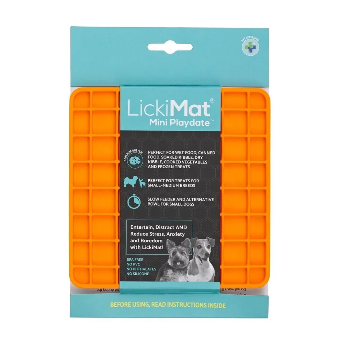 LickiMat Playdate Slickmatta Mini Orange