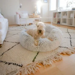 Little&Bigger Fluffy Hundbädd Vit