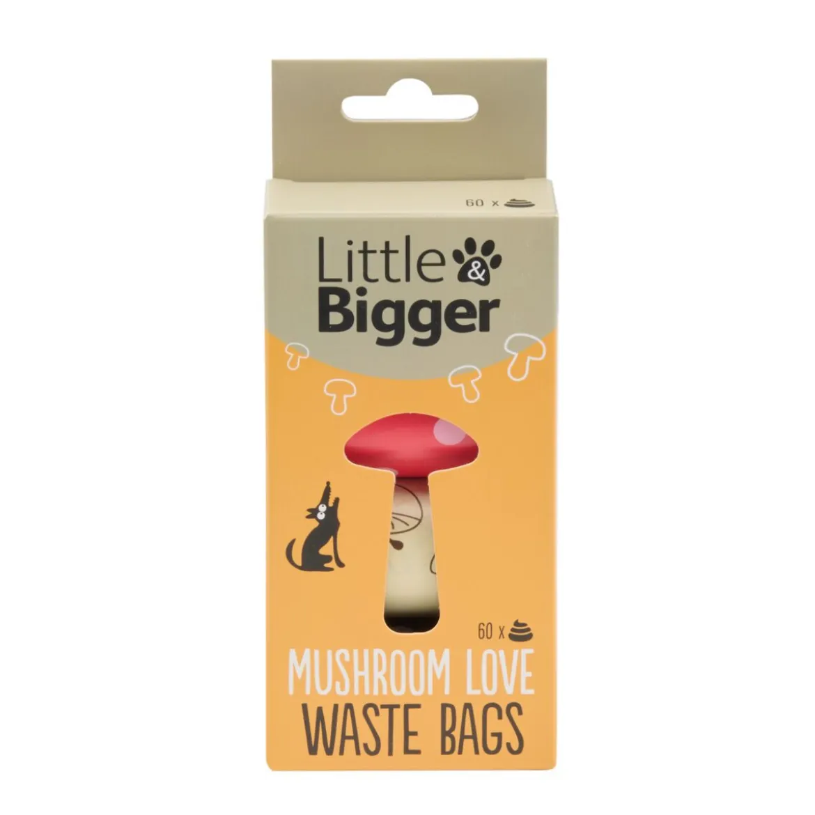 Little&Bigger Mushroom Love Bajspåsar 4 x 15 st