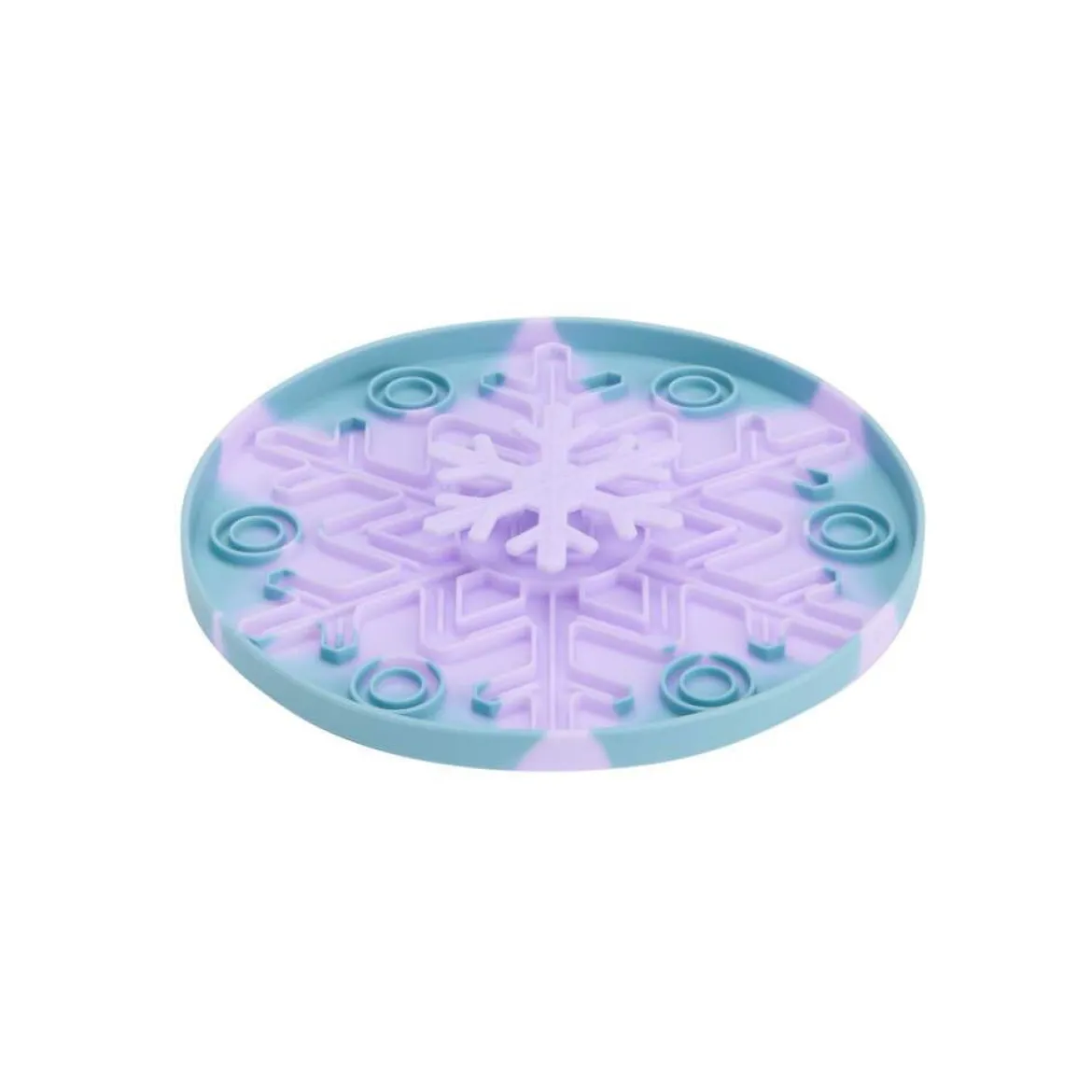 Little&Bigger Snowflake 3D Sniffy Tray Slickmatta Lila/Blå 16 cm