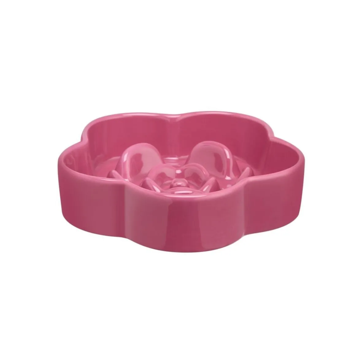 Little&Bigger XOXO Slow Feeder Matskål i Keramik Rosa Ros