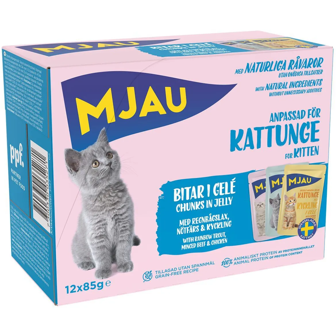 Mjau Multipack Kattunge 12x85 g