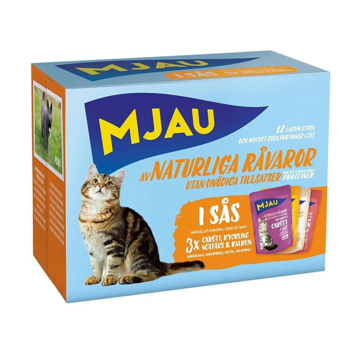 Mjau Multipack Köttsmaker i Sås 12x85 g