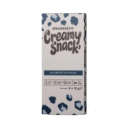 Monster Cat Creamy Snack Salmon & Chicken Flytande Kattgodis 6 x 15 g