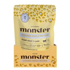 Monster Cat Pouches Adult Chicken Våtfoder till Katt 16 x 85 g