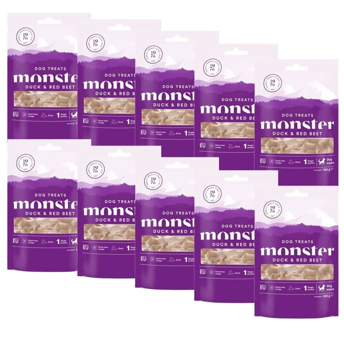 Monster Dog Treats Duck & Red Beet 10 x 100 g