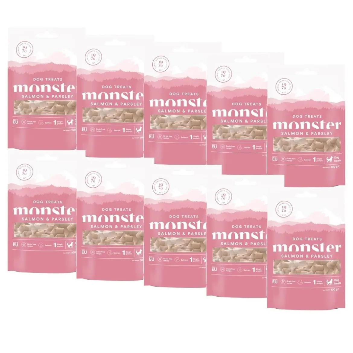Monster Dog Treats Salmon & Parsley 10 x 100 g