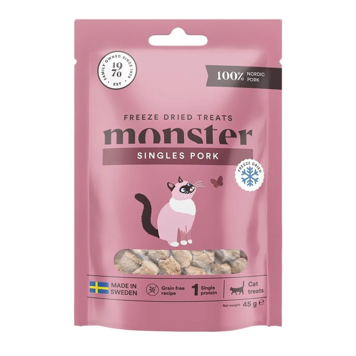 Monster Kattgodis Frystorkat Fläsk 40 g