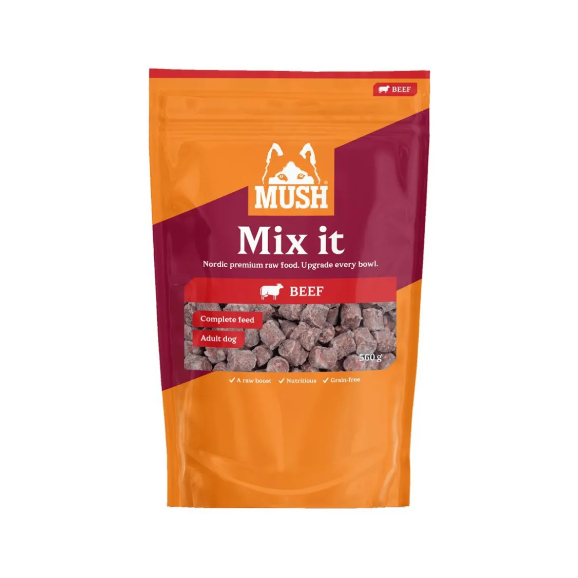 Mush Mix it Frozen Beef Färskfoder till Hund 560 g
