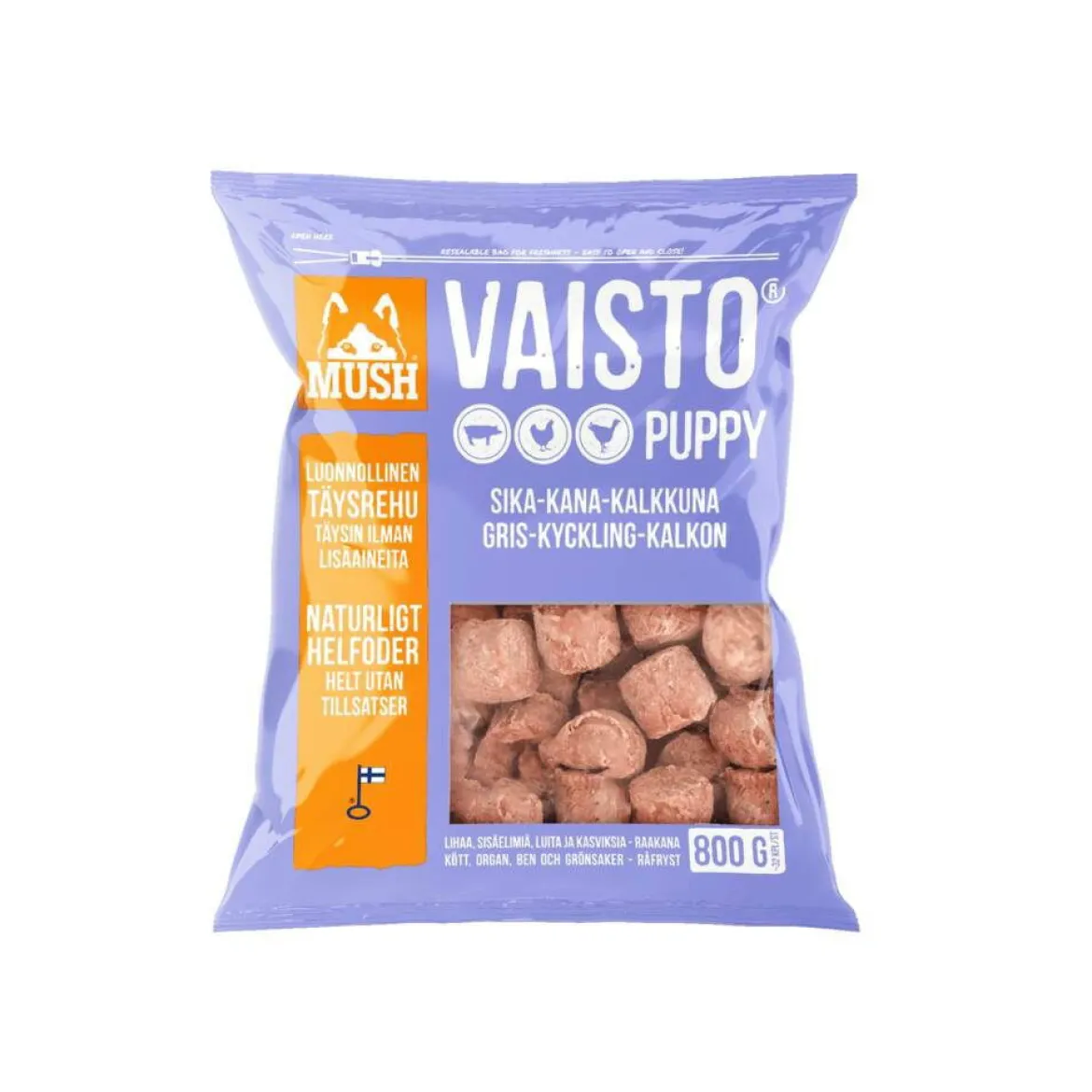 Mush Vaisto Puppy Gris-Kalkon-Kyckling