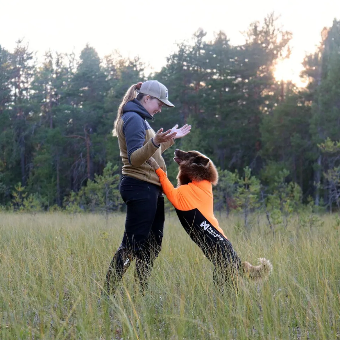 Non-stop Dogwear Protector Hundoverall Tik Svart & Orange