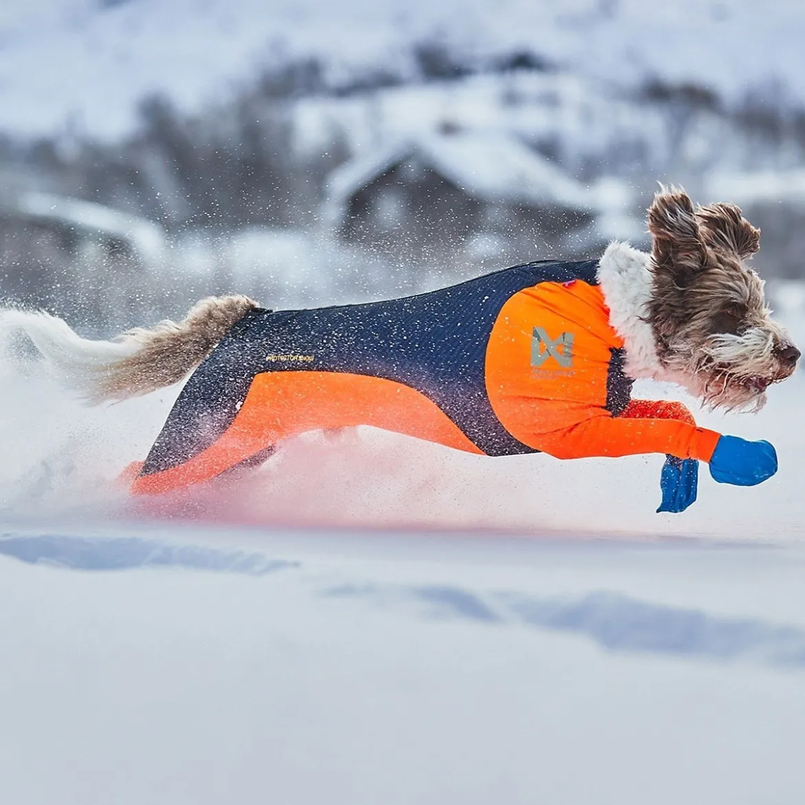 Non-stop Dogwear Protector Snow Hundoverall Hane Svart & Orange