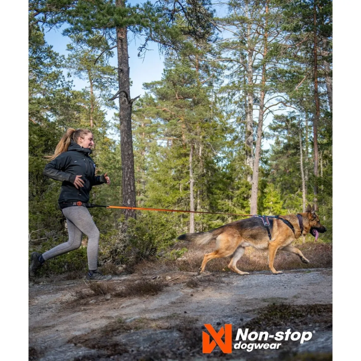 Non-stop Dogwear Rock Harness Hundsele Svart/Orange