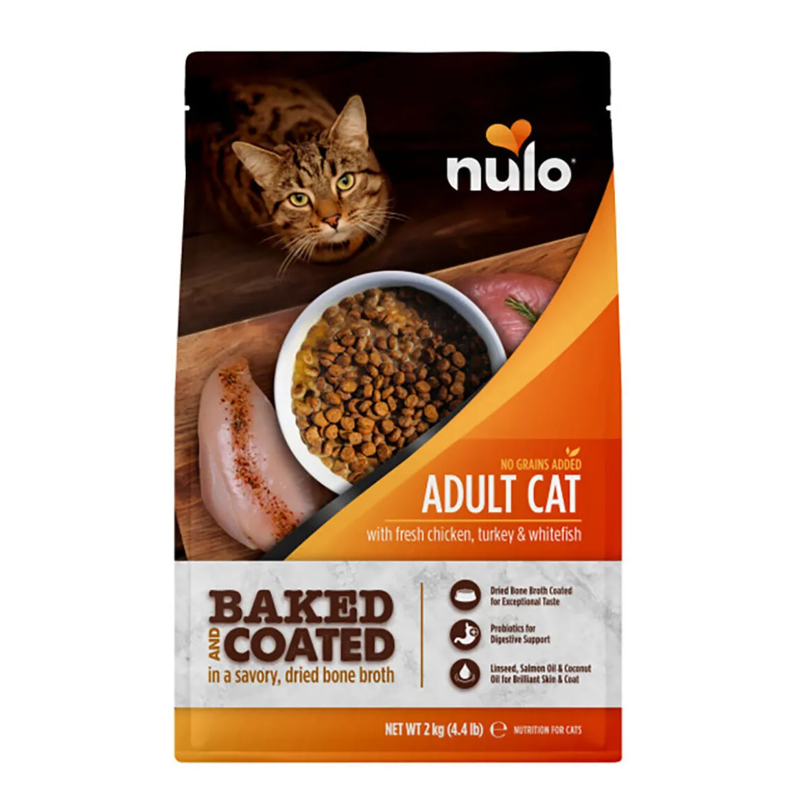 Nulo Baked & Coated Cat Adult Fresh Chicken, Turkey & Whitefish Torrfoder till Katt